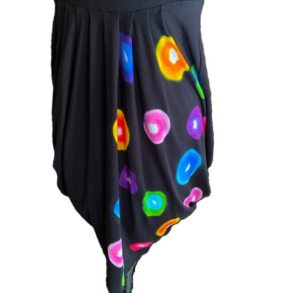 Designs by Naomi vintage Y2K asymmetrical design dress polka dots - Picture 8 of 15